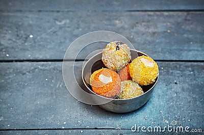 Indian sweets ladu Stock Photo