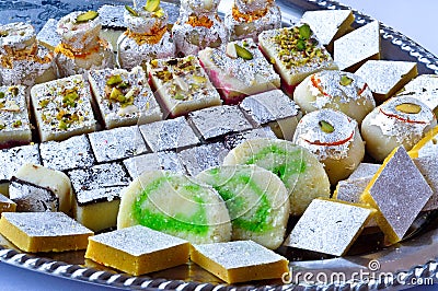 Indian Sweets - Mithai Stock Photo