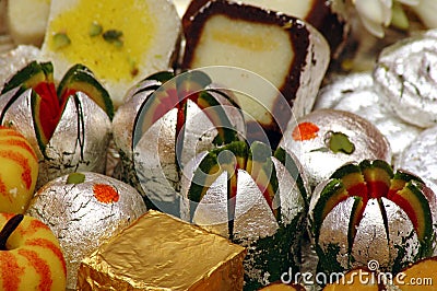 Indian Sweets - Mithai Stock Photo