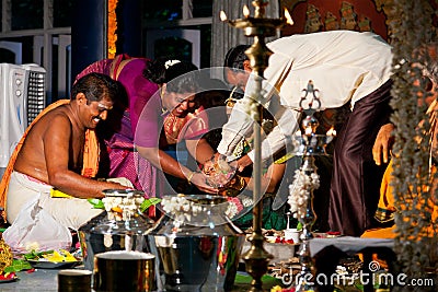 Indian (Tamil) Traditional Wedding Cerremony Editorial Stock Photo