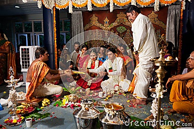 Indian (Tamil) Traditional Wedding Cerremony Editorial Stock Photo