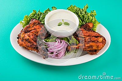 Indian tandoori chicken or chicken barbecue Stock Photo