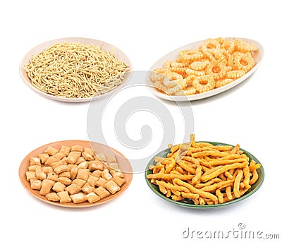 Indian Tasty Snack Food Collection Stock Photo
