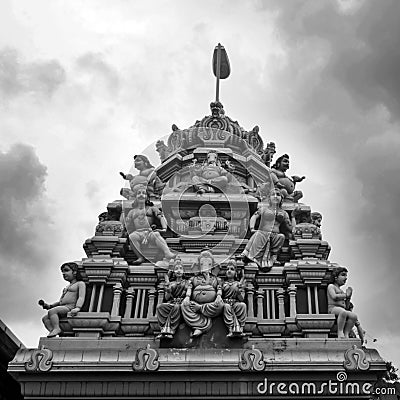 Indian Temple - Monochromatic Editorial Stock Photo