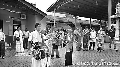 Indian Temple - Monochromatic Editorial Stock Photo