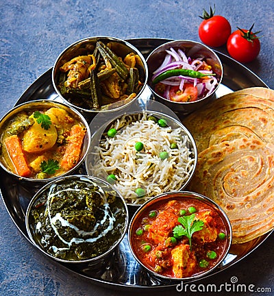 Indian thaali Stock Photo