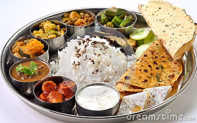 Indian Thali Stock Photo