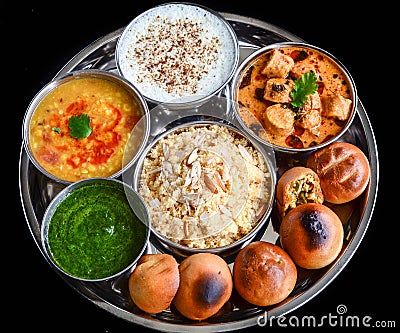 Rajasthani Thali Stock Photo