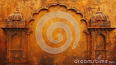 indian themed beautiful architectural background Stock Photo