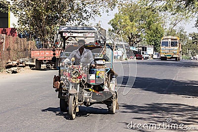 Indian three-wheeler Editorial Stock Photo