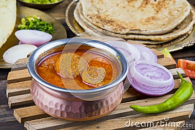Indian Traditional Cuisine Gatta Curry Stock Photo