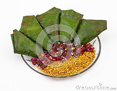 Indian Traditional Mouth Freshener Sweet Paan Stock Photo