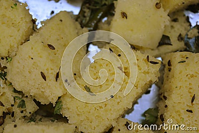 Indian Dhokla Stock Photo