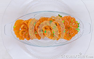 Indian Traditional Sweet Food Imarti Stock Photo