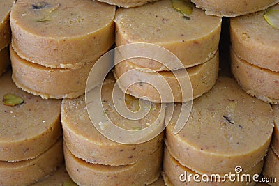 Indian Sweets Malai Peda or Pedha Stock Photo