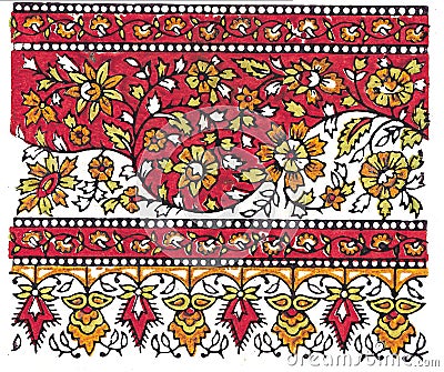Indian Traditional Textile design Stock Photo