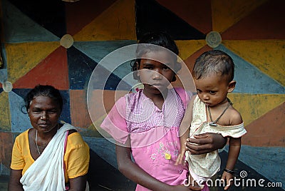 Indian Tribal Family Editorial Stock Photo