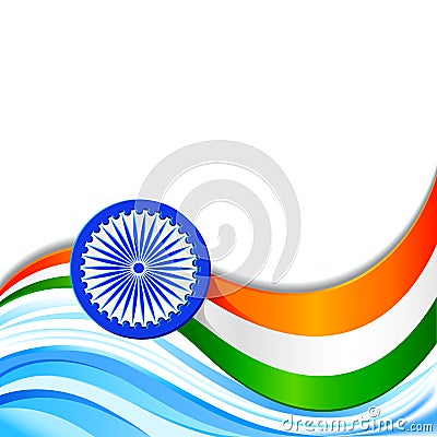 Indian Tricolor Background Vector Illustration