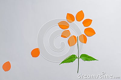 Indian tricolor paper craft Stock Photo