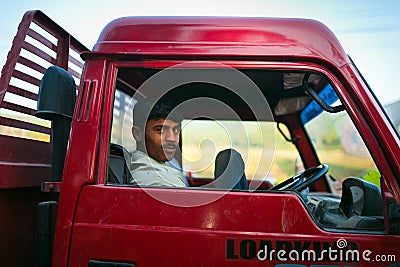 Indian truck driver Editorial Stock Photo