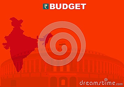 INDIAN UNION BUDGET 2021, BUDGET OF INDIA concept background Stock Photo