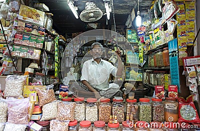 Indian vendor at the New Market, Kolkata, India Editorial Stock Photo