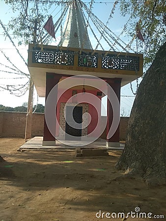 Indian village nice durga tempal Stock Photo