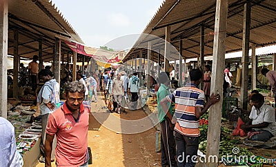 Indian, Village Sites Market Place, West Bengal, Paschim Medinipur, Narayangarh. Editorial Stock Photo