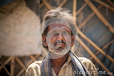 Indian villager man Editorial Stock Photo