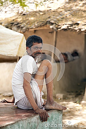 Indian villager man Editorial Stock Photo