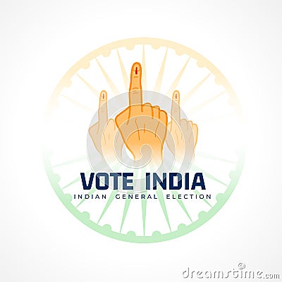 indian voters day background with ashoka chakra design Vector Illustration