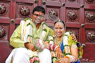 Indian Wedding Couple Editorial Stock Photo