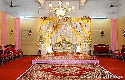 Indian Wedding Mandap Stock Photo