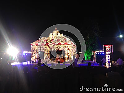 Indian wedding nights in glory lights Editorial Stock Photo