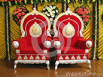 Indian Wedding Stage Stock Photo