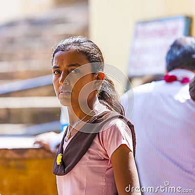 Indian woman at the annual Navrata Festival Editorial Stock Photo