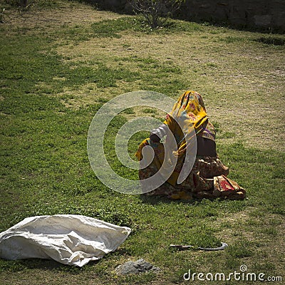 Indian woman from a low caste. Editorial Stock Photo