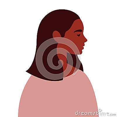 Indian woman profile vector Vector Illustration