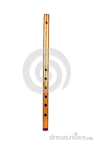 Indian wooden flute Stock Photo