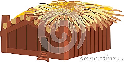 Indian wooden hut Stock Photo
