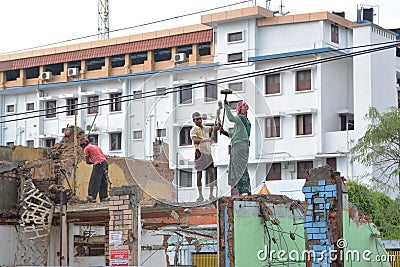 Indian workers Editorial Stock Photo