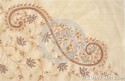 Indian Zardozi Embroidery Work Stock Photo