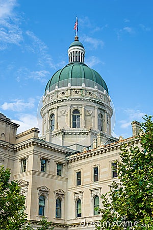 The Indiana State House in Indianapolis, Indiana Editorial Stock Photo