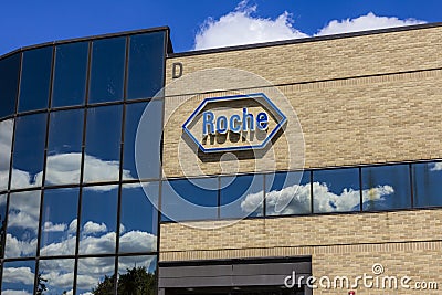 Indianapolis - Circa August 2016: Roche Diagnostics U.S. Headquarters. Roche Diagnostics is a Global Leader in Healthcare II Editorial Stock Photo