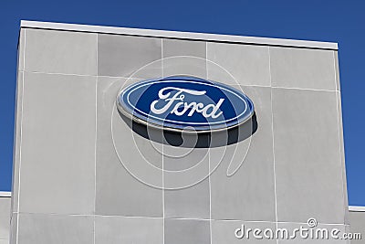 Indianapolis - Circa June 2017: Local Ford Car and Truck Dealership XIII Editorial Stock Photo