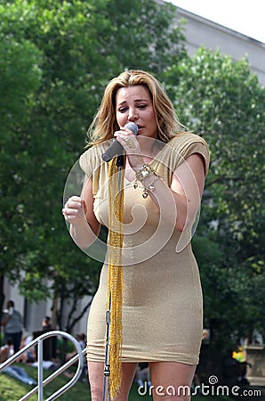 Famous Singer Taylor Dayne performing at Indy Pride. June 12,2010 in Indianapolis, IN Editorial Stock Photo