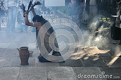 Indians doing a ritual dance #2 Editorial Stock Photo