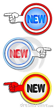 Indicate new Vector Illustration