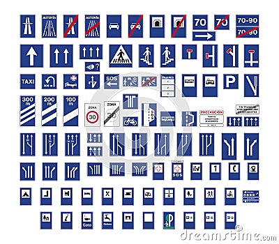 Indication traffic signs Vector Illustration