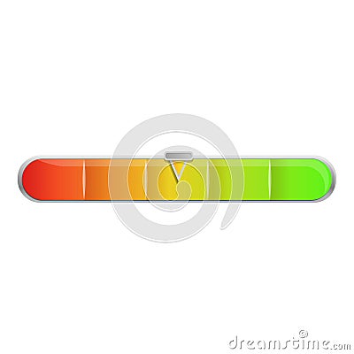 Indicator credit score icon, cartoon style Vector Illustration